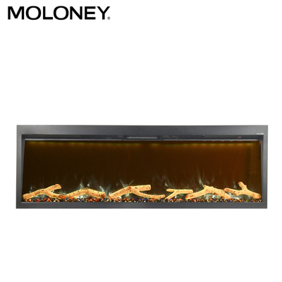60inch 1500mm Removable Glass Electric Fireplace Linear Flush Mount In Wall