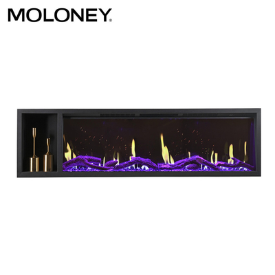 Indoor Wall Mounted Insert LED Electric Fireplace Simulate Log 50in